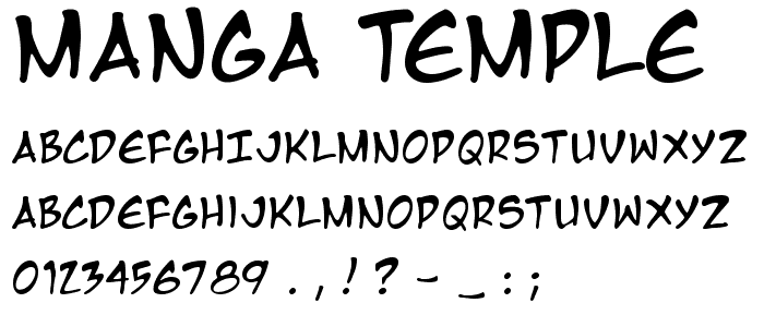 Manga Temple Font Fancy Comic